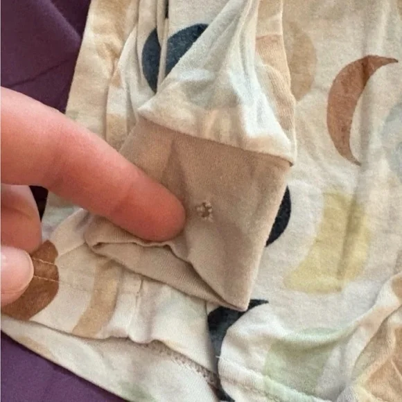 Little Sleepies Bamboo Moon Phase Kids Pajamas Set PLAY!! HAS PINHOLES! - Picture 2 of 2